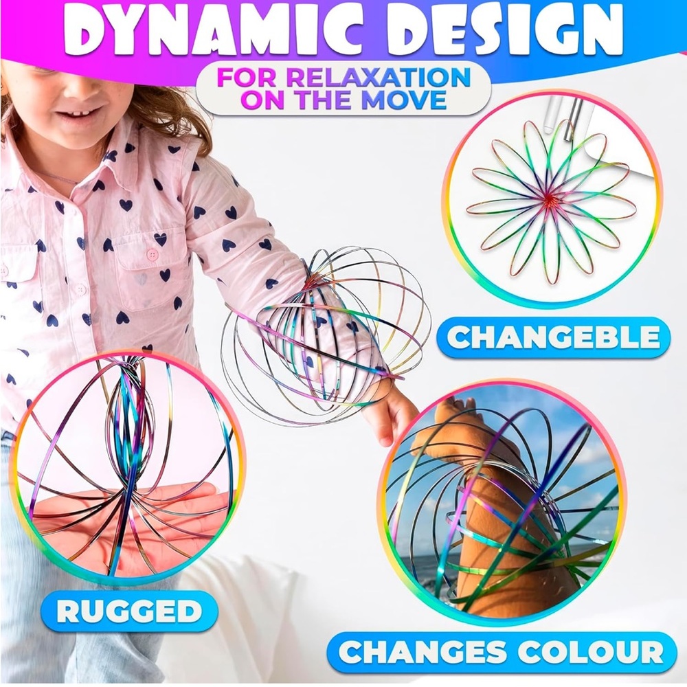 NWT Kinetic Fidget Rings - Multicolor - Picture 3 of 6